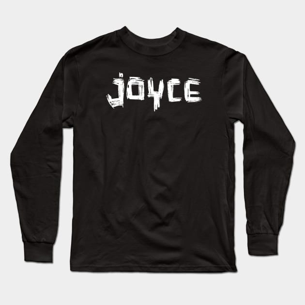 Irish Writer Name: Joyce in Handwriting Long Sleeve T-Shirt by badlydrawnbabe